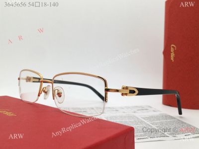 Copy Premiere Cartier Eyeglasses 3645656 Half frame Clear lenses